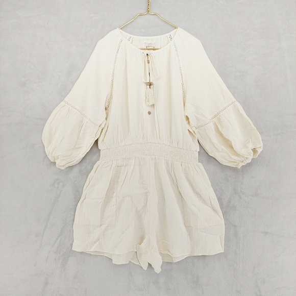 NEW STARLING REINE Simply Free Playsuit Cream Summer Romper P4006 - Picture 2 of 11